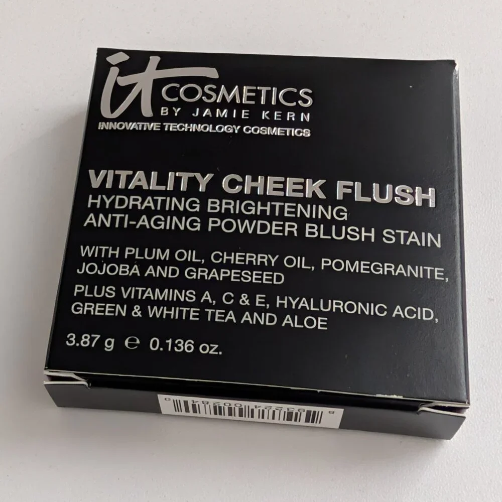 IT Cosmetics Original Vitality Cheek Flush Powder BlushStain RADIANT IN ROSE NEW